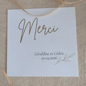 Carte de remerciements – Collection Epure
