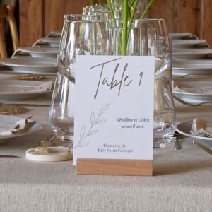 Numéro / Nom de table – Collection Epure