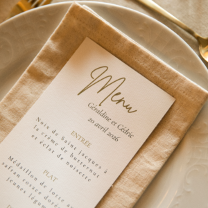 Menu – Collection Epure